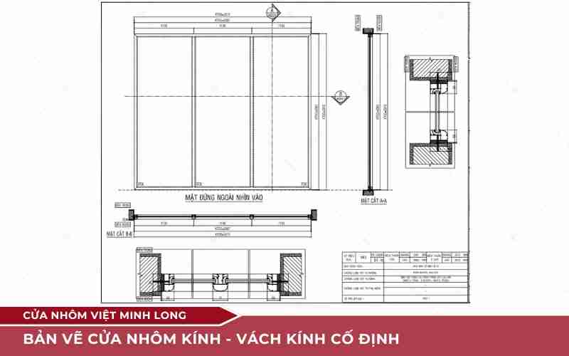 bản vẽ cửa nhôm kính cách đọc