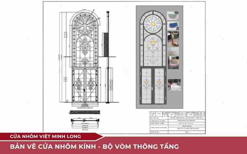 bản vẽ cửa nhôm kính cách đọc