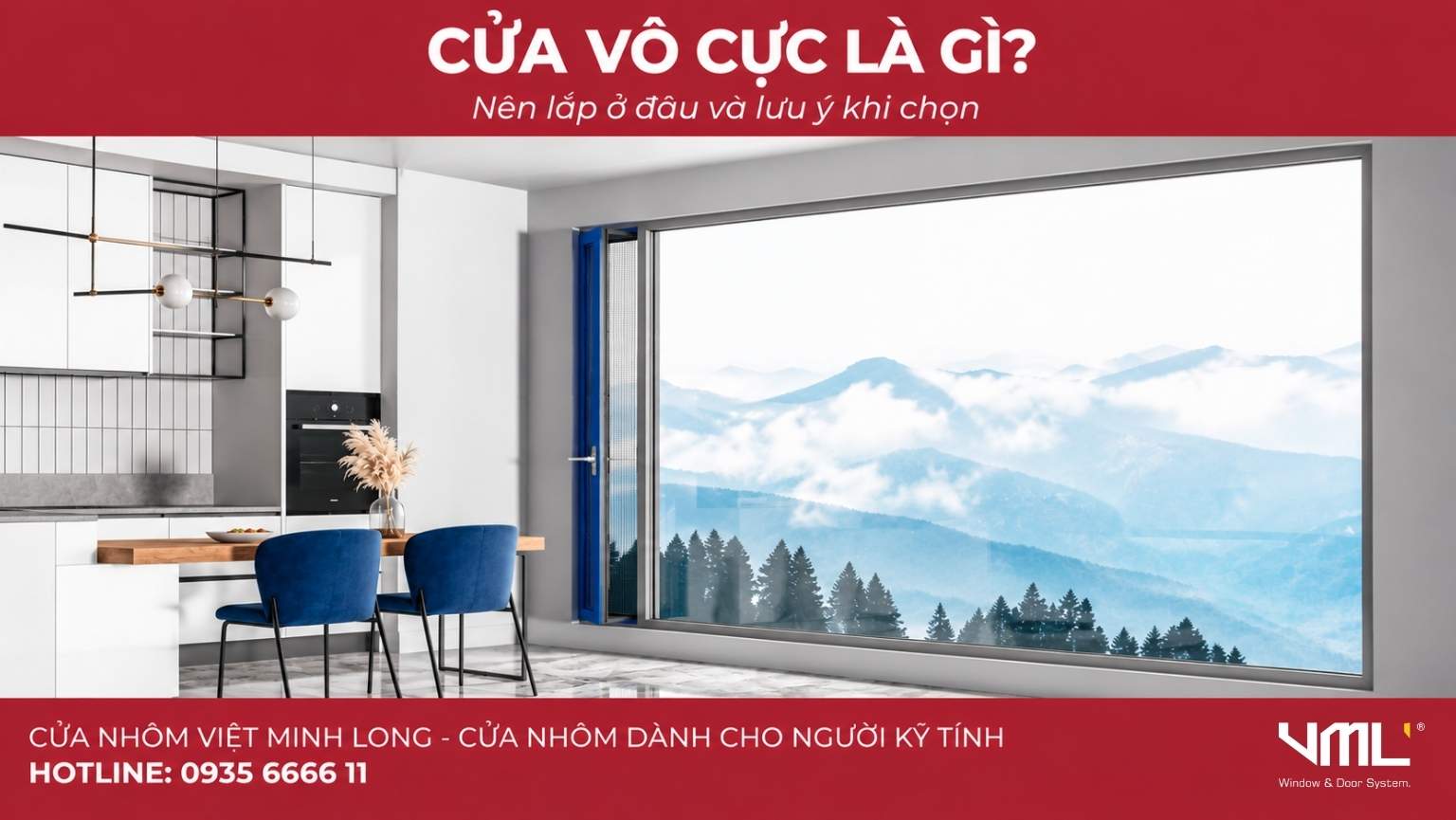 Cửa vô cực - Cửa nhôm Việt Minh Long